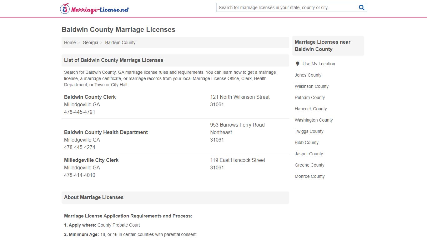 Baldwin County Marriage Licenses